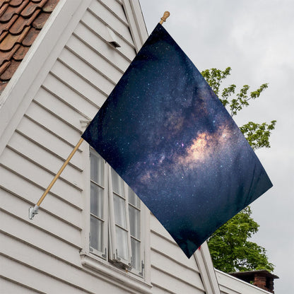 Dark Milky Way Galaxy Space Print House Flag