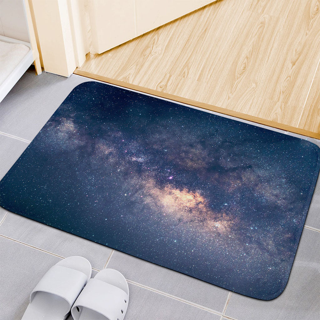 Dark Milky Way Galaxy Space Print Indoor Door Mat