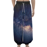 Dark Milky Way Galaxy Space Print Lantern Pants