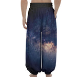 Dark Milky Way Galaxy Space Print Lantern Pants