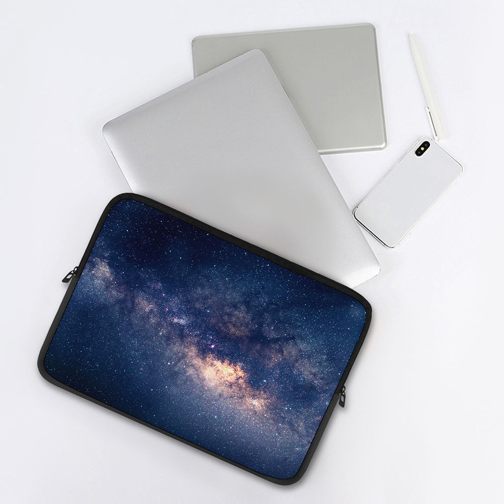 Dark Milky Way Galaxy Space Print Laptop Sleeve