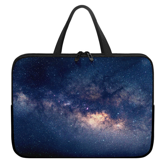 Dark Milky Way Galaxy Space Print Laptop Sleeve With Handle