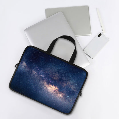 Dark Milky Way Galaxy Space Print Laptop Sleeve With Handle