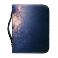 Dark Milky Way Galaxy Space Print Leather Bible Cover