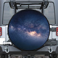 Dark Milky Way Galaxy Space Print Leather Spare Tire Cover