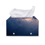 Dark Milky Way Galaxy Space Print Leather Tissue Box Cover