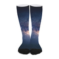 Dark Milky Way Galaxy Space Print Long Socks