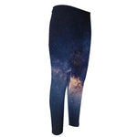 Dark Milky Way Galaxy Space Print Men's Compression Pants