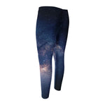 Dark Milky Way Galaxy Space Print Men's Compression Pants