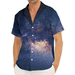 Dark Milky Way Galaxy Space Print Men's Deep V-Neck Shirt
