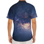 Dark Milky Way Galaxy Space Print Men's Deep V-Neck Shirt