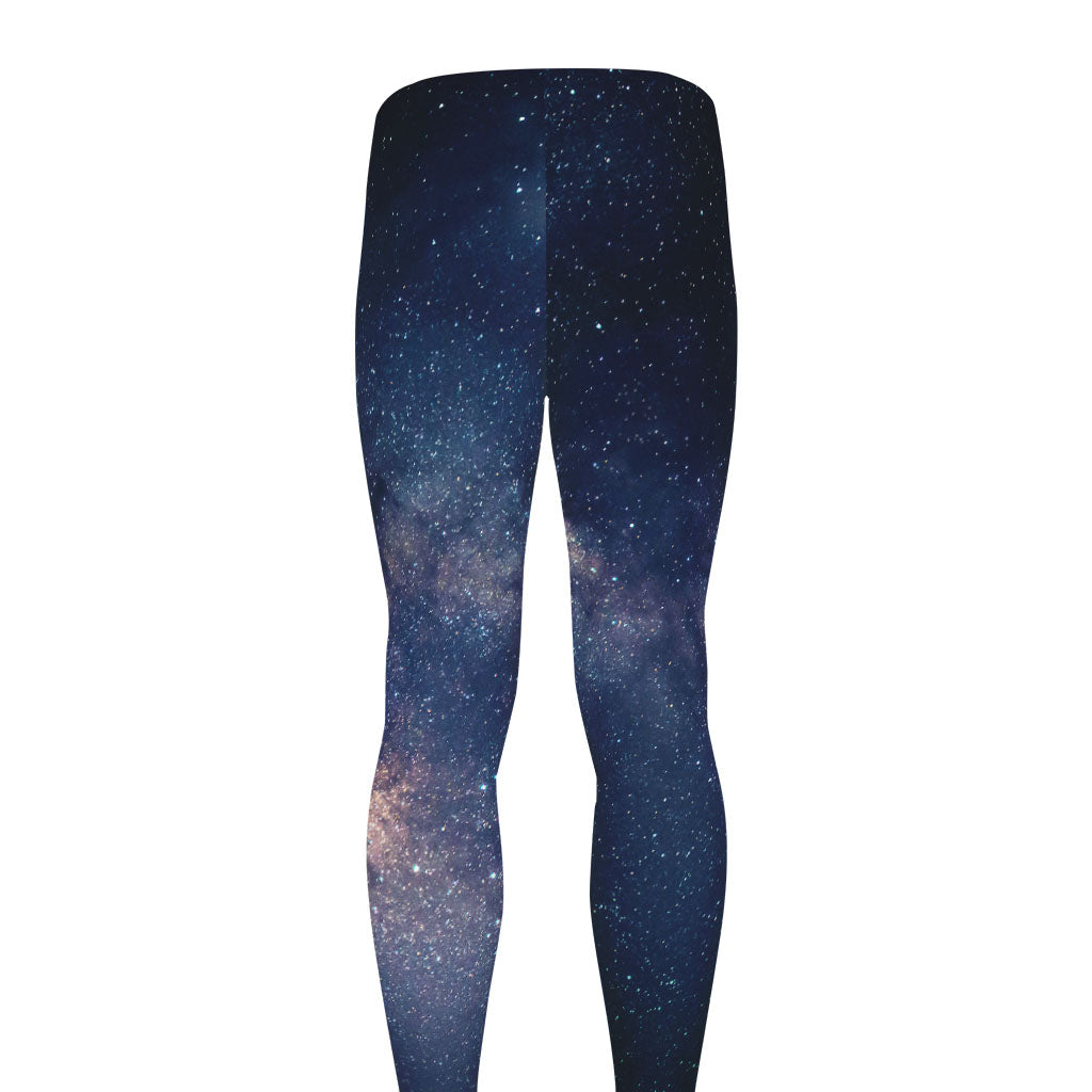 Dark Milky Way Galaxy Space Print Men's leggings