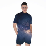 Dark Milky Way Galaxy Space Print Men's Rompers
