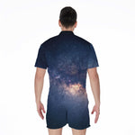 Dark Milky Way Galaxy Space Print Men's Rompers