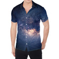 Dark Milky Way Galaxy Space Print Men's Shirt