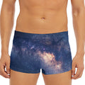 Dark Milky Way Galaxy Space Print Men's Short Boxer Briefs