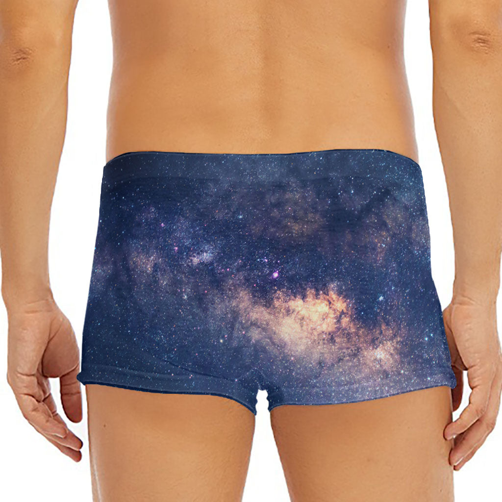 Dark Milky Way Galaxy Space Print Men's Short Boxer Briefs