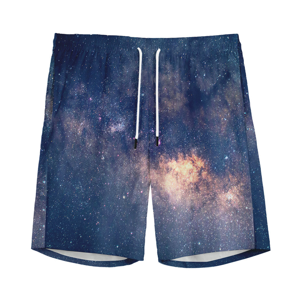 Dark Milky Way Galaxy Space Print Men's Sports Shorts