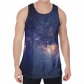 Dark Milky Way Galaxy Space Print Men's Velvet Tank Top