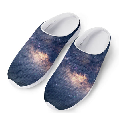 Dark Milky Way Galaxy Space Print Mesh Casual Shoes