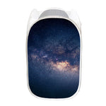 Dark Milky Way Galaxy Space Print Mesh Laundry Hamper