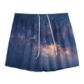 Dark Milky Way Galaxy Space Print Mesh Shorts