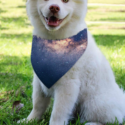 Dark Milky Way Galaxy Space Print Over The Collar Dog Bandana