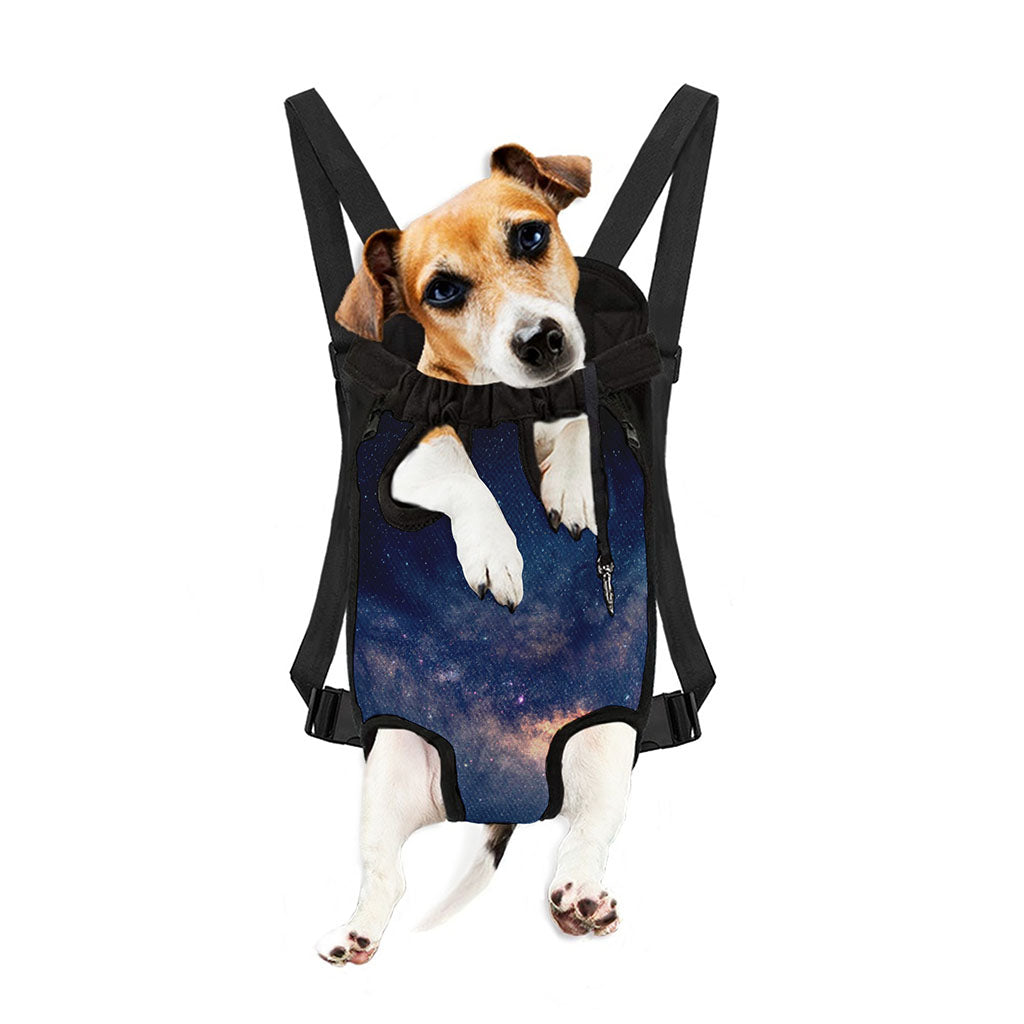 Dark Milky Way Galaxy Space Print Pet Carrier Backpack