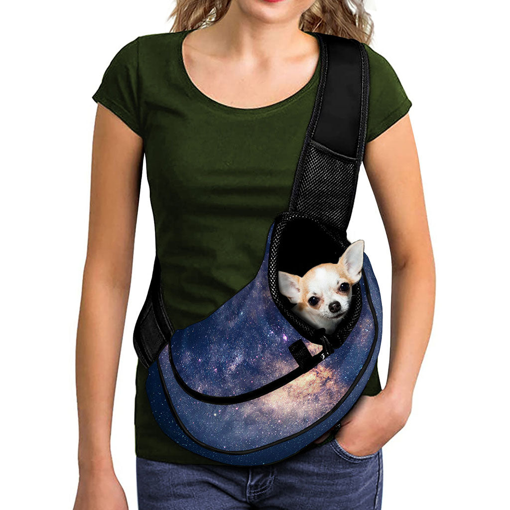 Dark Milky Way Galaxy Space Print Pet Sling Carrier