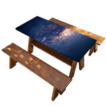Dark Milky Way Galaxy Space Print Picnic Table Cover