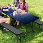 Dark Milky Way Galaxy Space Print Picnic Table Cover