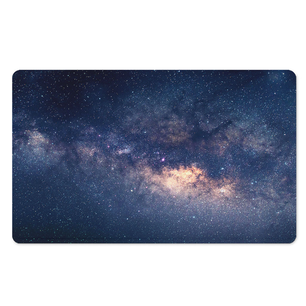 Dark Milky Way Galaxy Space Print Polyester Doormat