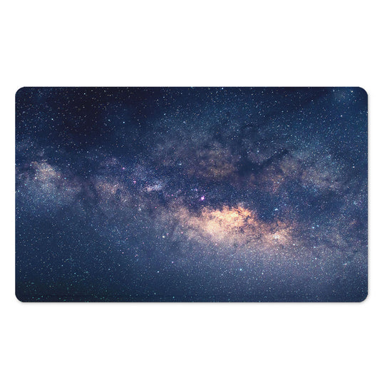 Dark Milky Way Galaxy Space Print Polyester Doormat