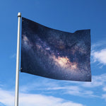 Dark Milky Way Galaxy Space Print Polyester Flag