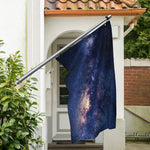 Dark Milky Way Galaxy Space Print Polyester Flag