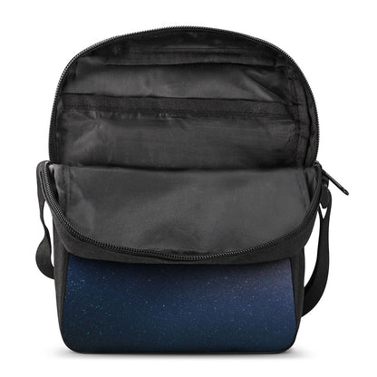 Dark Milky Way Galaxy Space Print Rectangular Crossbody Bag