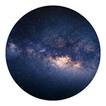 Dark Milky Way Galaxy Space Print Round Blanket