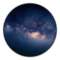 Dark Milky Way Galaxy Space Print Round Floor Mat