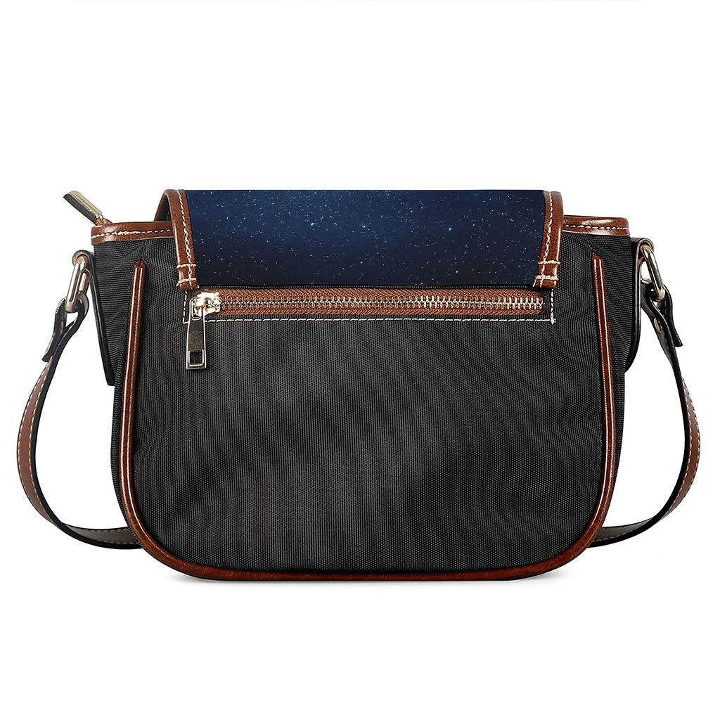 Dark Milky Way Galaxy Space Print Saddle Bag