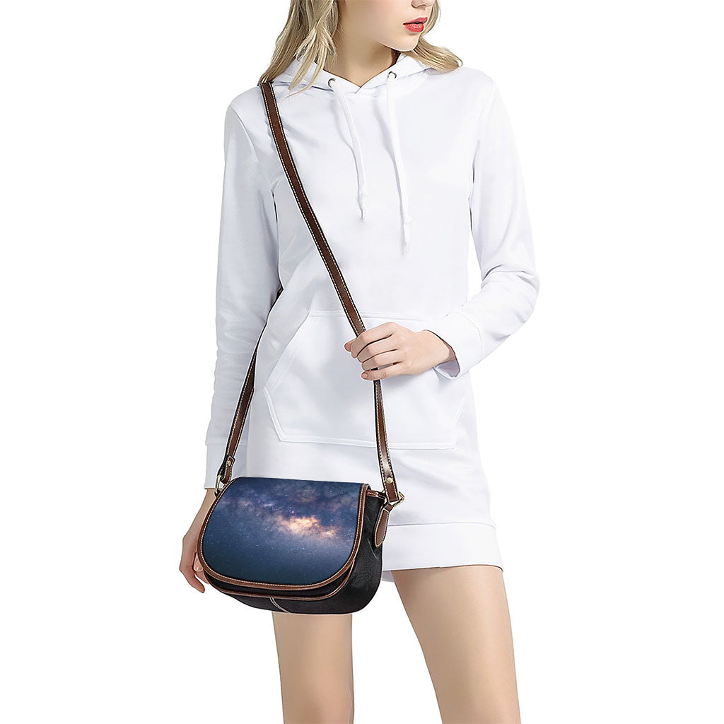 Dark Milky Way Galaxy Space Print Saddle Bag