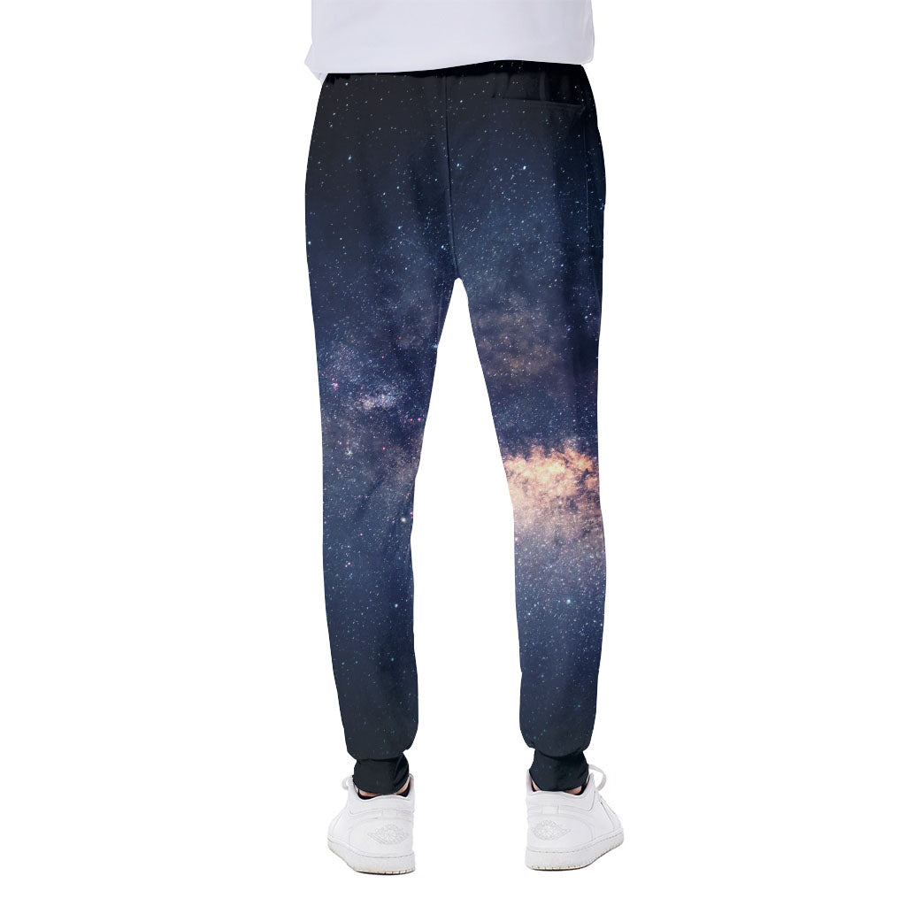 Dark Milky Way Galaxy Space Print Scuba Joggers