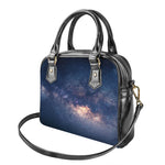 Dark Milky Way Galaxy Space Print Shoulder Handbag