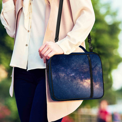 Dark Milky Way Galaxy Space Print Shoulder Strap Bible Bag