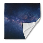 Dark Milky Way Galaxy Space Print Silk Bandana