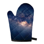 Dark Milky Way Galaxy Space Print Single Oven Mitt