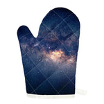 Dark Milky Way Galaxy Space Print Single Oven Mitt