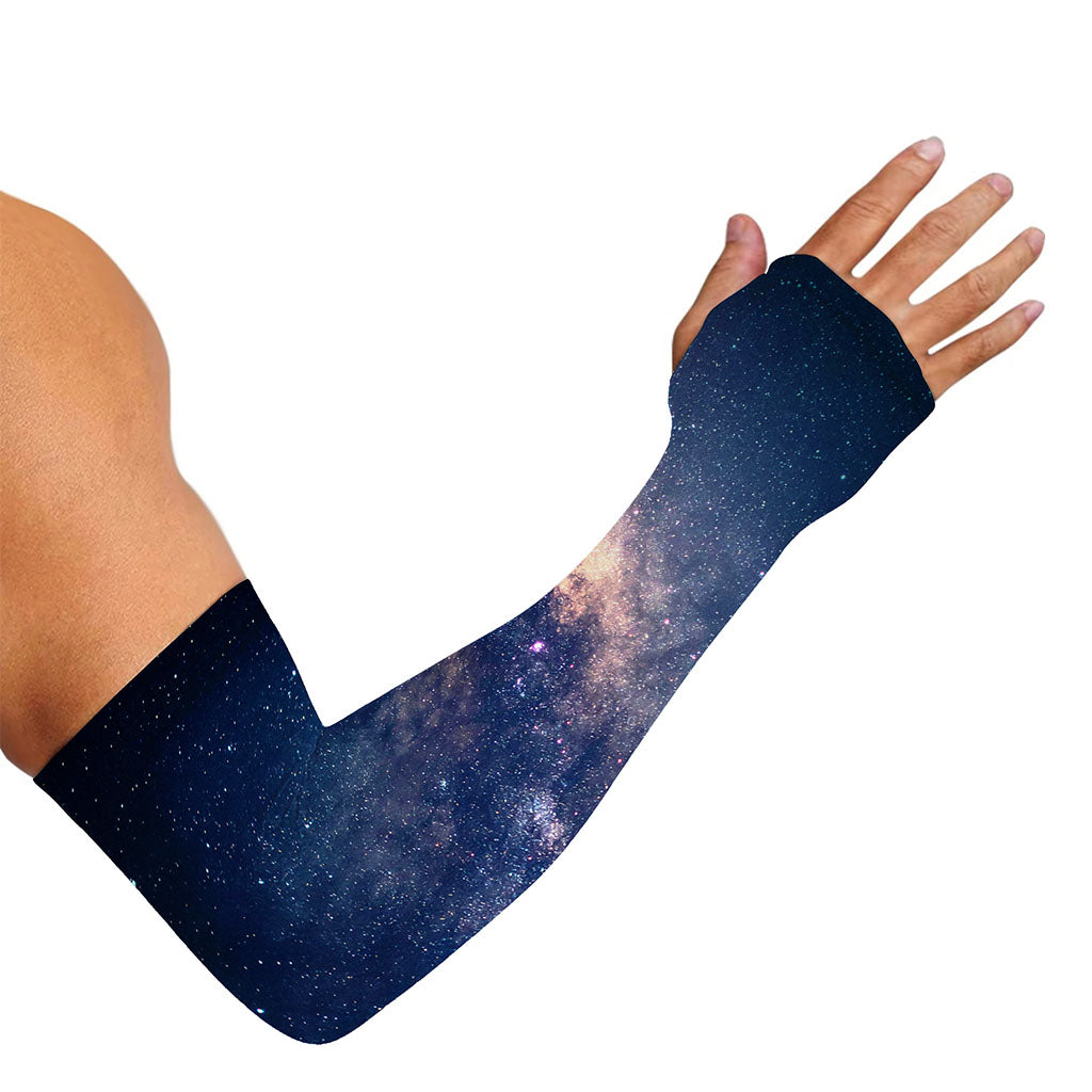 Dark Milky Way Galaxy Space Print Sun Protection Arm Sleeves