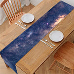 Dark Milky Way Galaxy Space Print Table Runner