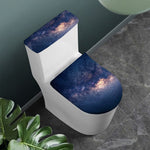 Dark Milky Way Galaxy Space Print Toilet Lid And Tank Cover Set
