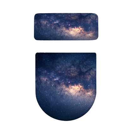 Dark Milky Way Galaxy Space Print Toilet Lid And Tank Cover Set